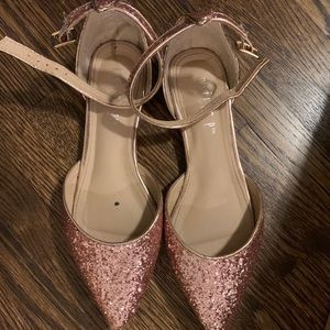 COPY - Rose Gold Sparkly Flats